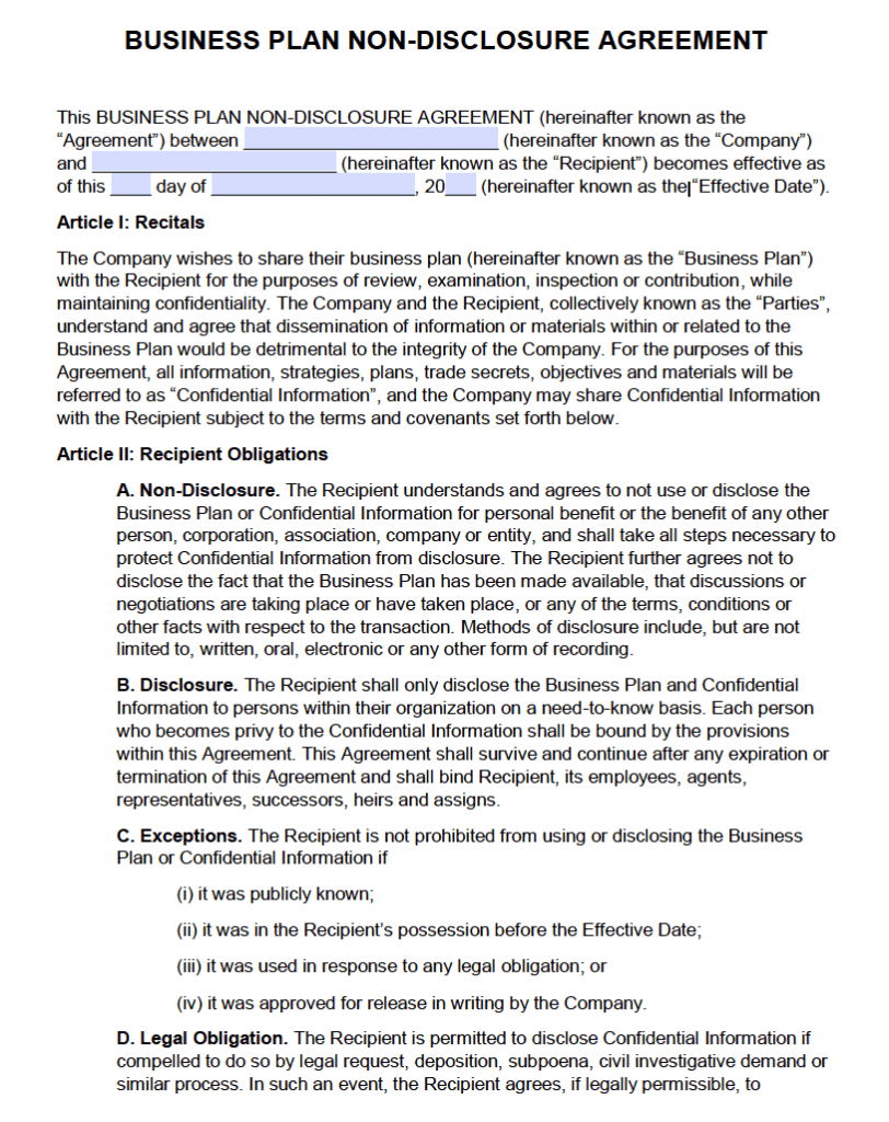 Profit Sharing Agreement Template from nondisclosureagreement.com